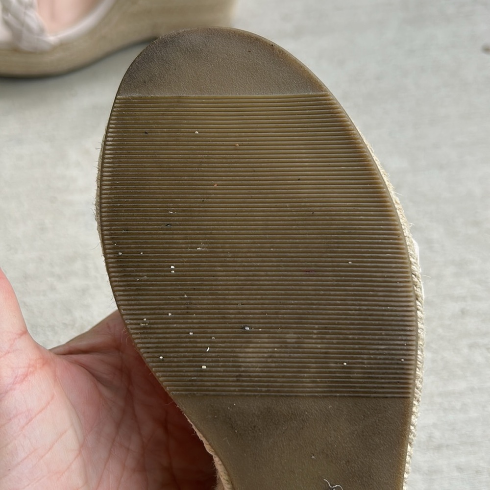 Worn once - COUTGO Woven Leather & Jute Wedge Sandals - Picture 13 of 13